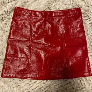 Patent Leather Mini Skirt